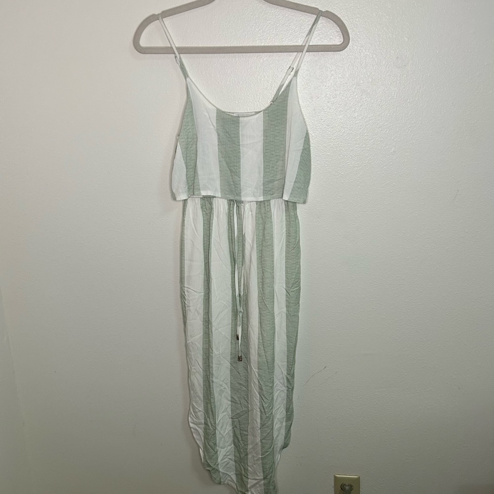 Striped Green and White Women's Dress